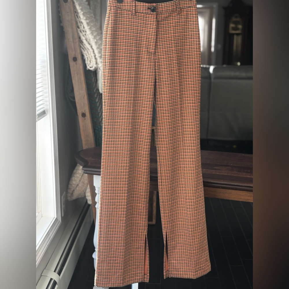 NWT ESSENTIEL ANTWERP Women's Straight Leg Plaid Pants